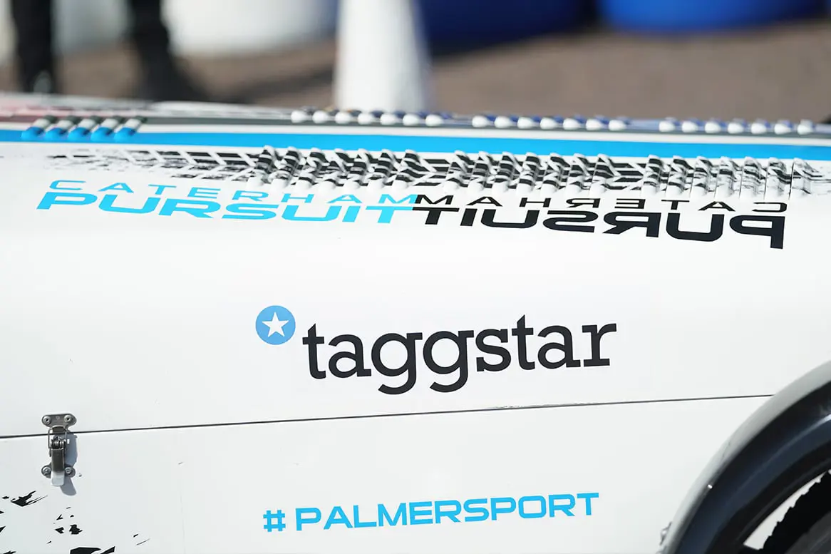 Taggstar logo on the Caterham for a corporate day out