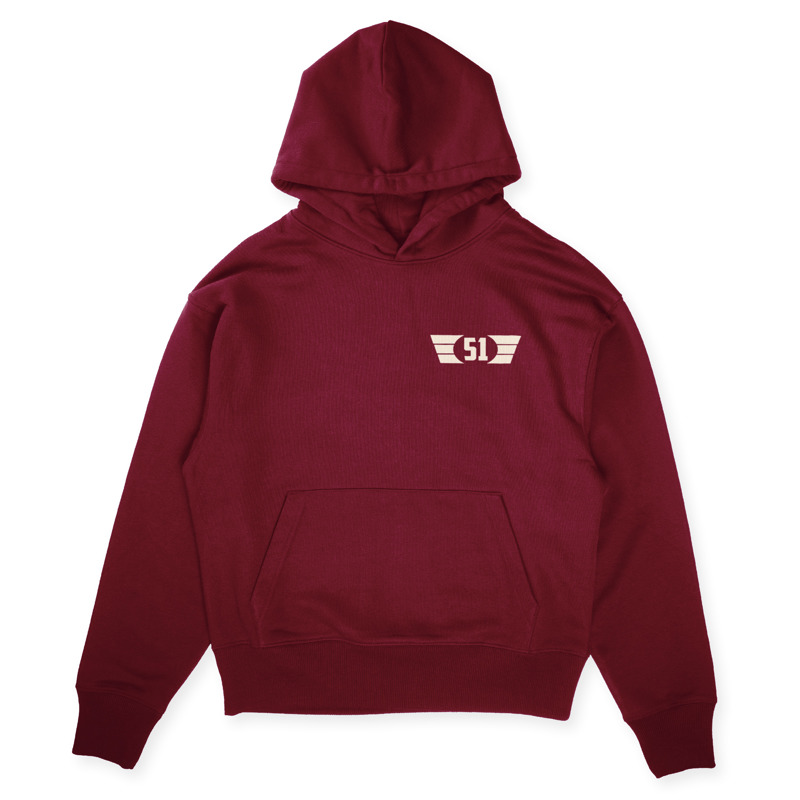 Retro Burgundy Hoodie