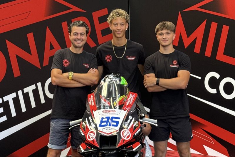 Millionaire Competitions Racing sign Brinton for Quattro Group British Supersport Championship 
