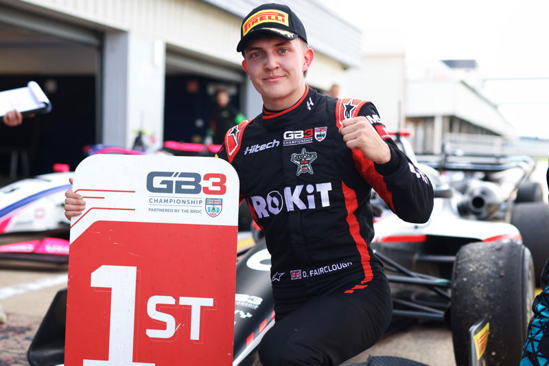 Fairclough resists mega scrap to claim GB3 race one victory at Silverstone Fairclough resists mega scrap to claim GB3 race one victory at Silverstone