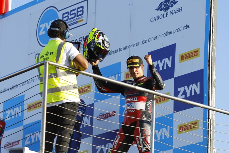 ZYN BSB Race 2: Double delight for Ryde in race two at Donington Park