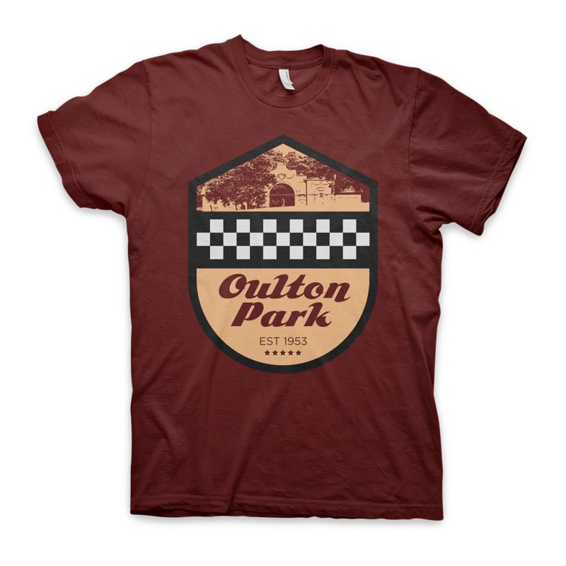 Oulton Park Lodge T-Shirt - Burgundy