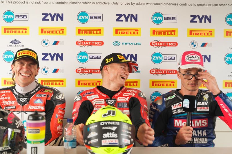 VIDEO: ZYN BSB Race 2 podium reactions from Thruxton