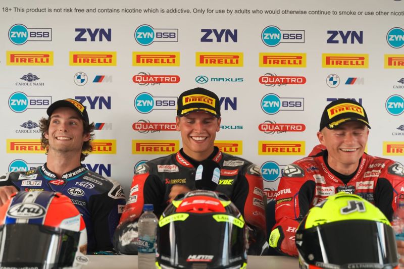 VIDEO: ZYN BSB Race 1 podium reactions from Thruxton!