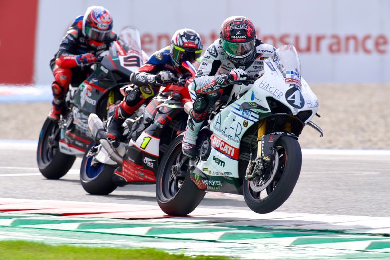 Redding wins three-way scrap for race three victory against Haslam and Ryde