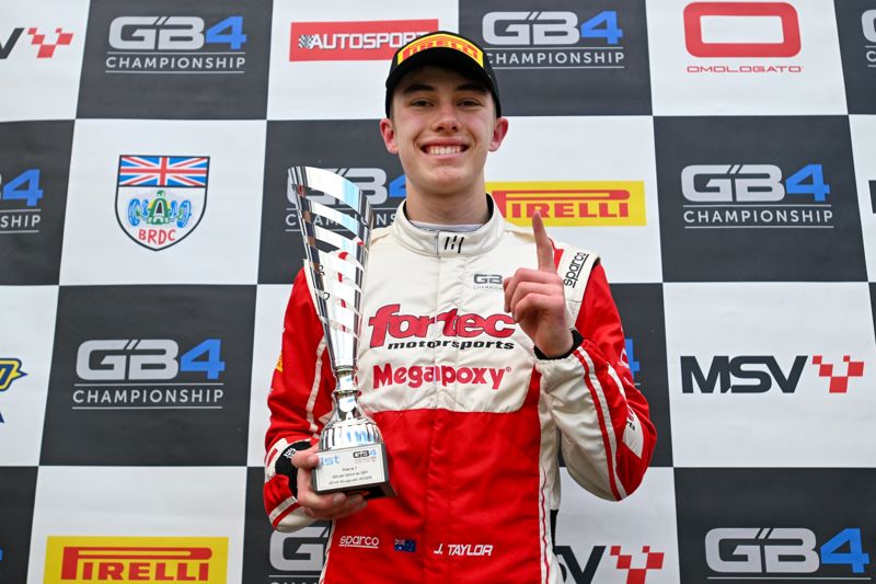 GB4 Race 1: Taylor swiftly tops the charts with Silverstone victory