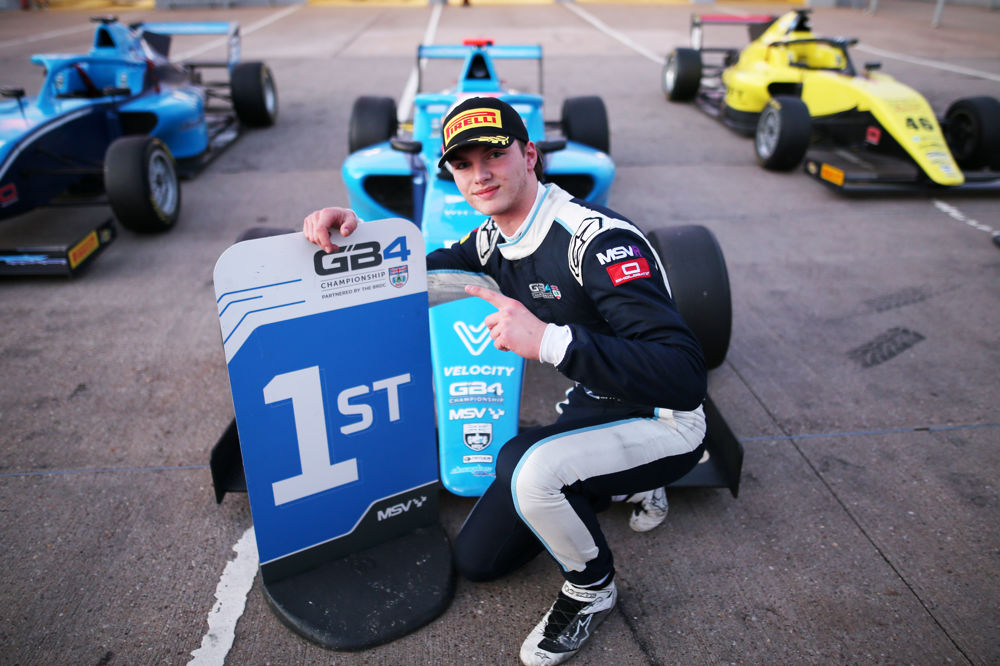 Coulthard charges to maiden GB4 win amidst title drama in Donington Park race one