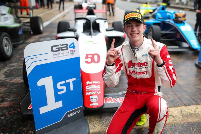 GB4 Race 2: Double top for Taylor after wet weather Silverstone masterclass