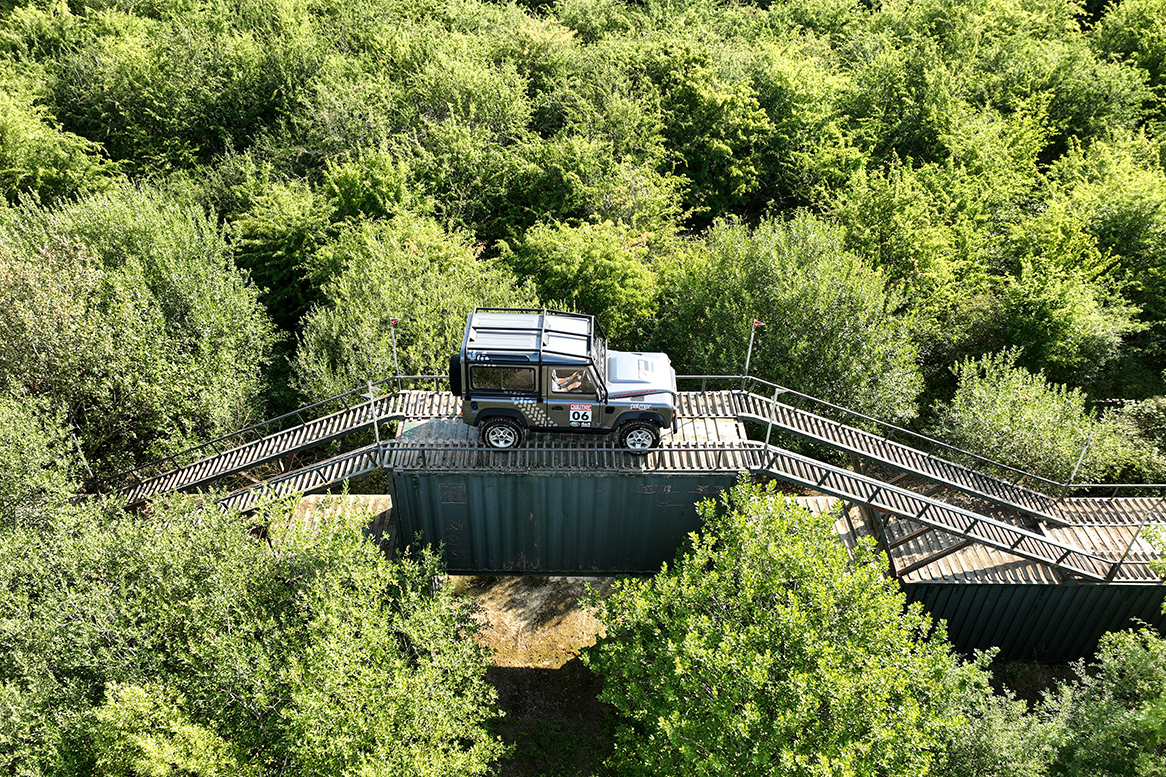 The Land Rover Defender navigates daunting obstacles