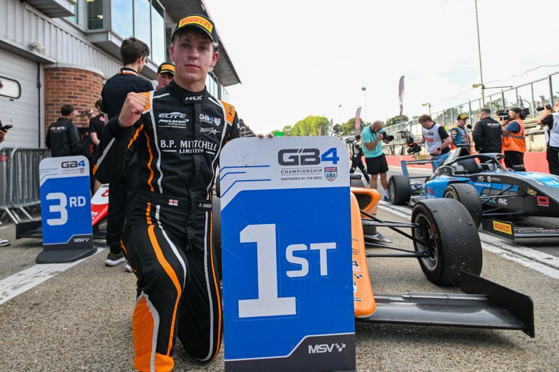 Green wins as O'Grady secures title in Brands Hatch GB4 race two