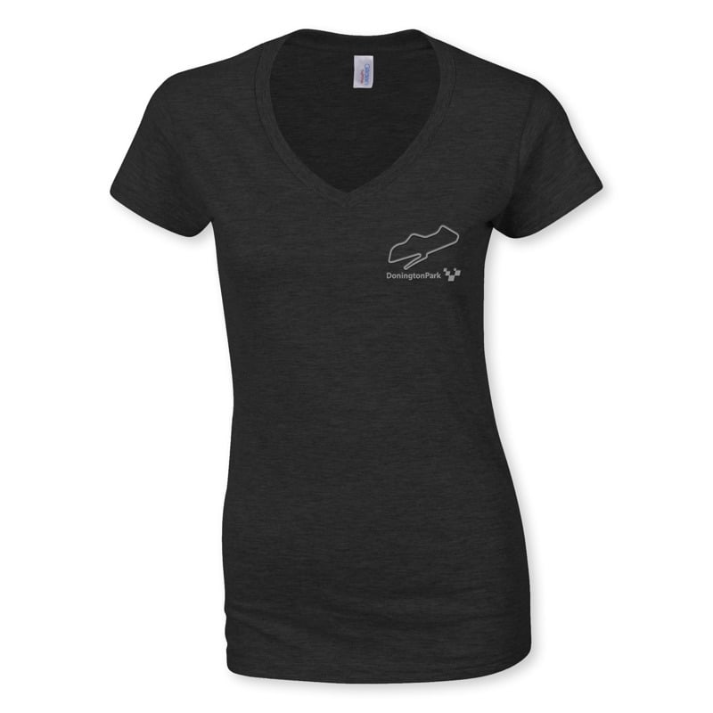 Ladies V-neck T-Shirt - Black