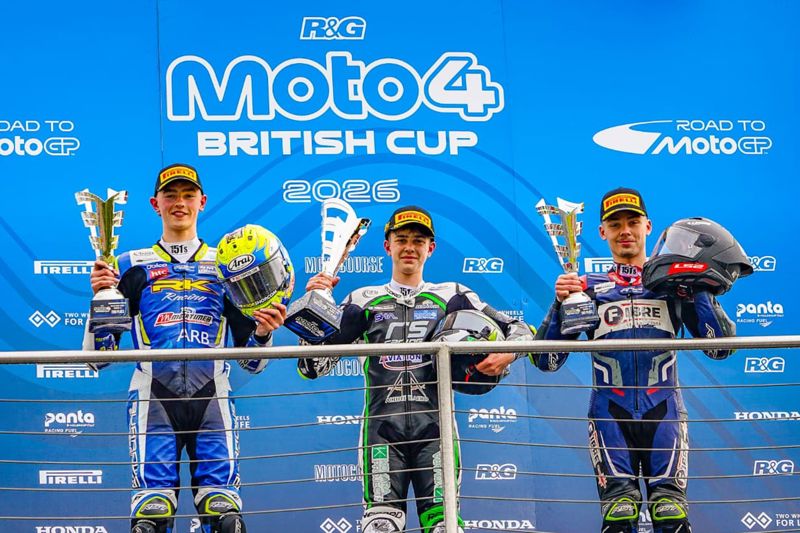 R&G Moto4 British Cup: Dunabie takes first win of the season in rain-hit race R&G Moto4 British Cup: Dunabie takes first win of the season in rain-hit race
