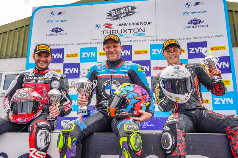 ROKiT OFF BMW F 900 R Cup: Victorious Burrell wraps up perfect weekend as title rivals crash