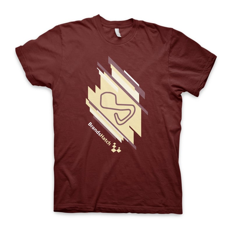 Brands Hatch Shard T-Shirt - Burgundy
