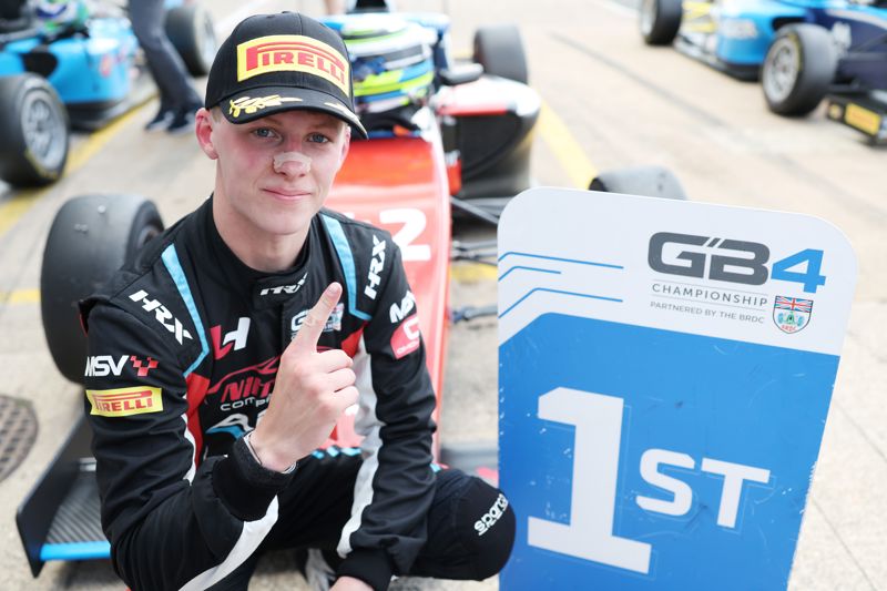 Hilton benefits from Silverstone lap one drama to claim dominant second GB4 win Hilton benefits from Silverstone lap one drama to claim dominant second GB4 win