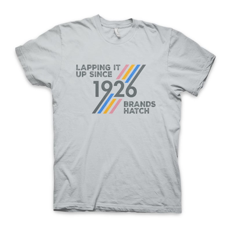 Brands Hatch Lapping It Up T-Shirt - Grey