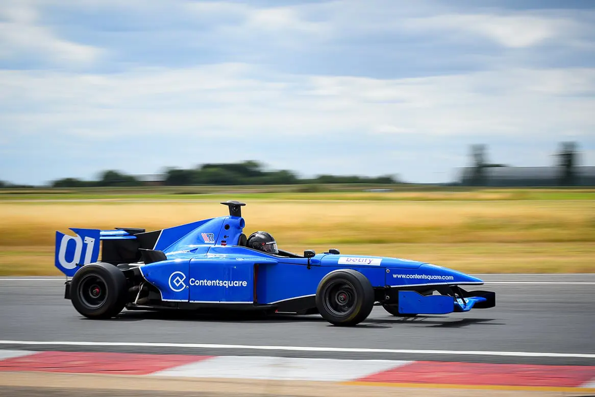 F3000 single seater race car with custom branding