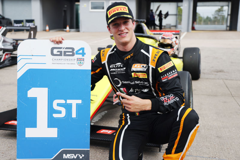Stand-in Stevenheydens converts pole to victory in Donington Park GB4 race two