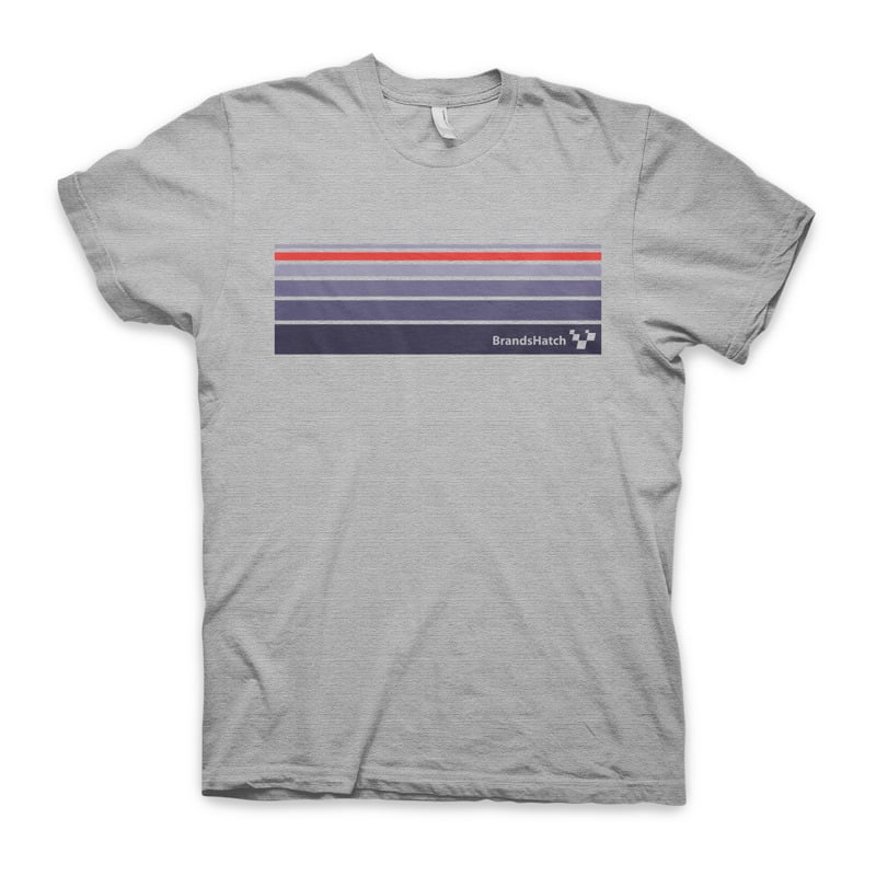 Brands Hatch Racing Lines Grey T-Shirt
