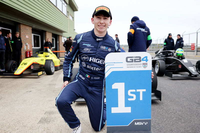 Grant fends off Proudford-Nalder for maiden GB4 victory in Snetterton Winter Series opener
