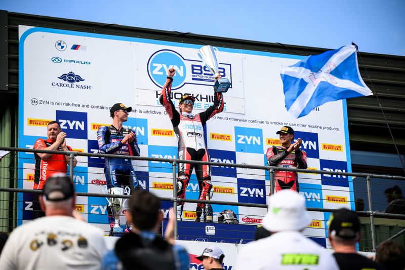Red-hot Redding celebrates race three victory at Knockhill