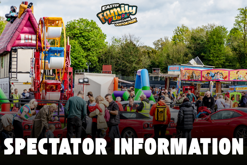 Spectator information for Easter Family Fun Day this Monday