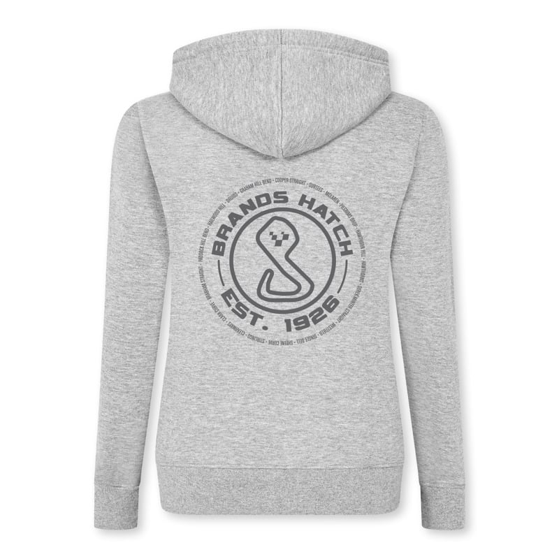 Brands Hatch Ladies Hoodie - Grey