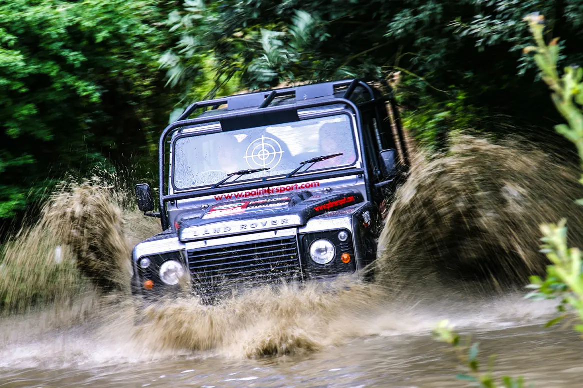 Land Rover making a splash