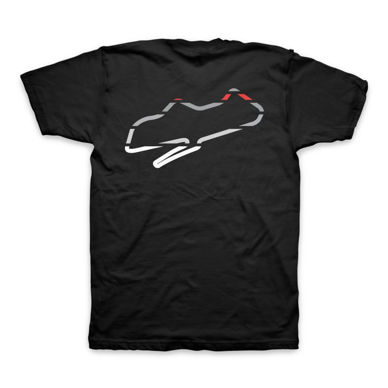 Donington Park Racing Lines T-Shirt - Black 