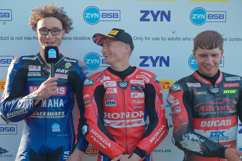 VIDEO: It's ZYN BSB race 3 podium reactions from Cadwell Park