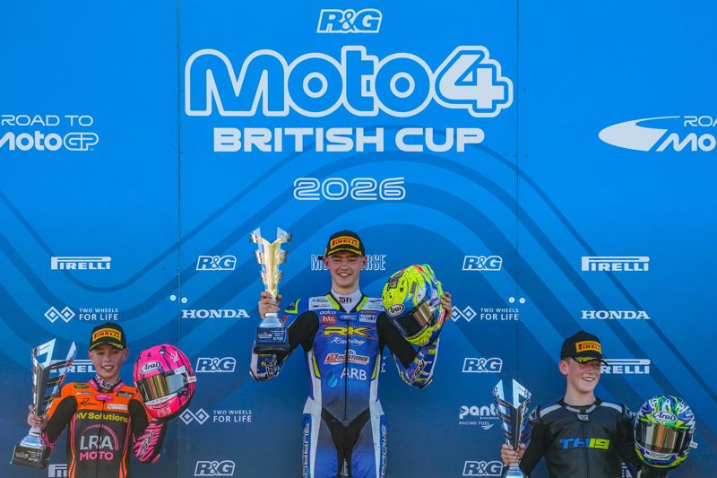 R&G Moto4 British Cup: Burrows wins crash-hit opening race